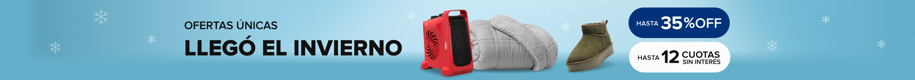 LLegó el invierno! Hasta 35% off y hasta 12 cuotas sin interés