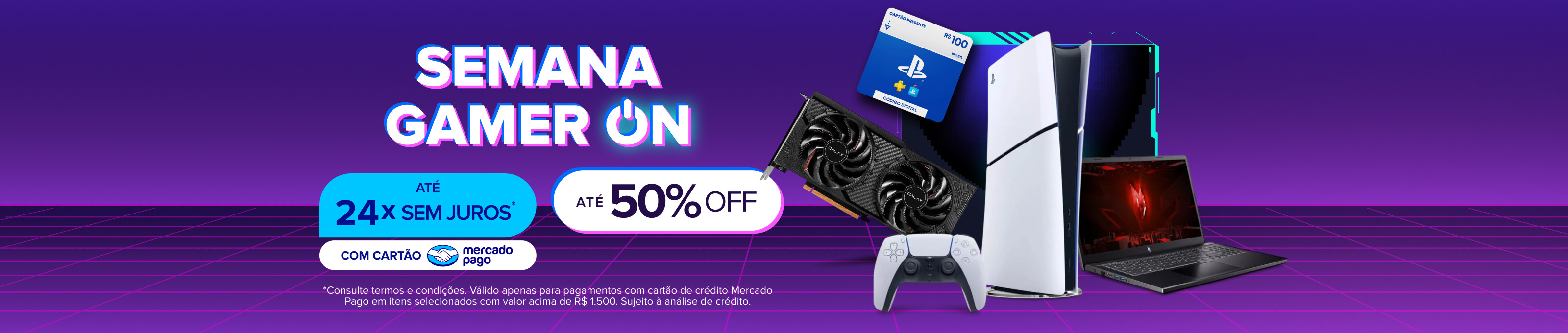 SEMANA GAMER ON! OFERTAS POR ATÉ 50% OFF E MUITOS CUPONS!