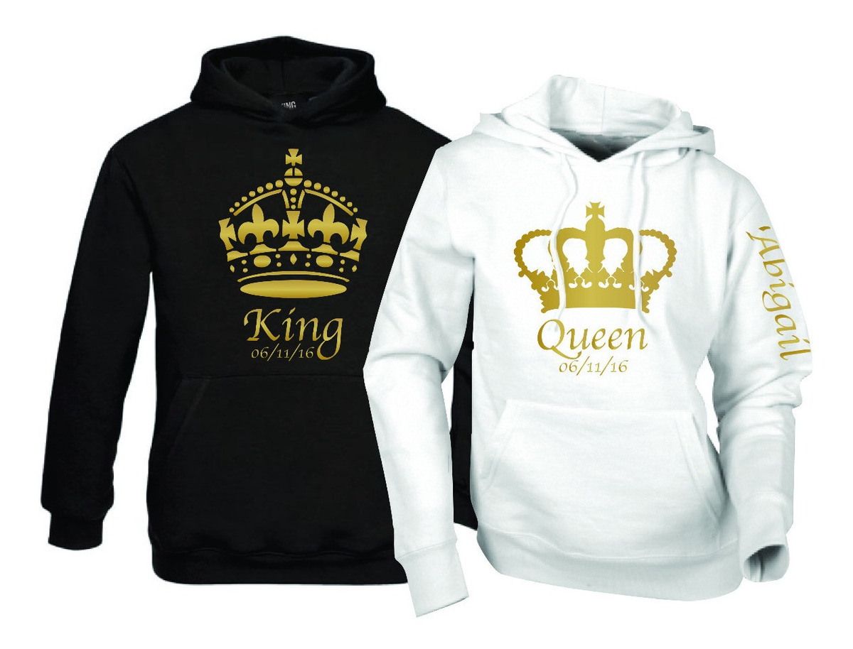 Adulto unisex Halloween pareja HOODIE Rey reina traje