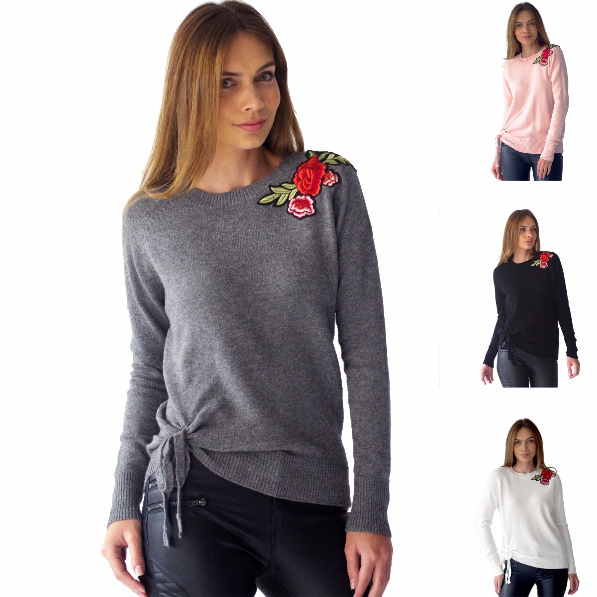 Suéter Mujer Detalle Flores Bordadas Rack & Pack - $ 719