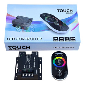 Super Controladora + Controle Rgb Touch Rf 2.4g P/  Refletor Led Piscina / Fita Led / Modulo Rgb