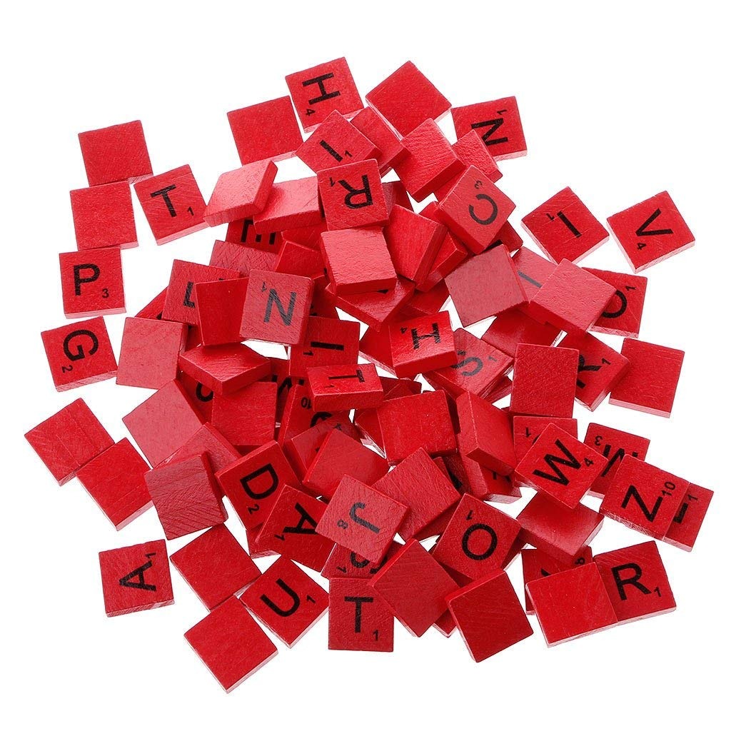 100 Elige Tu Propia De Madera De Scrabble Azulejos Cartas artesanía Juego De Mesa Juguete De Regalo