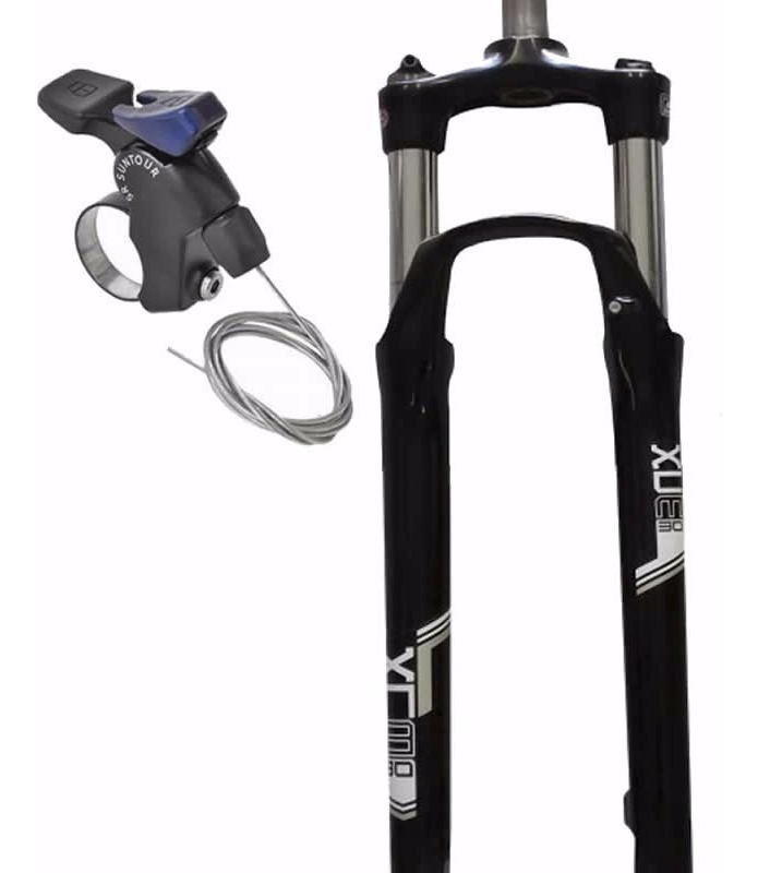 Suspensão Sr Suntour Xcr 32 Suspensao Suntour Xcr 32 Ds Rl 29 100mm Trava Guidão Preta - R$ 699,00