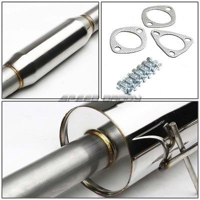 For Honda Accord CD 4Cyl Stainless Steel 4 inches Rolled Muffler Tip Catback Exhaust System