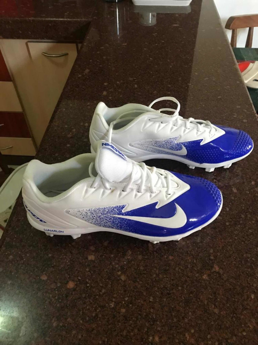 tacos nike azul con blanco