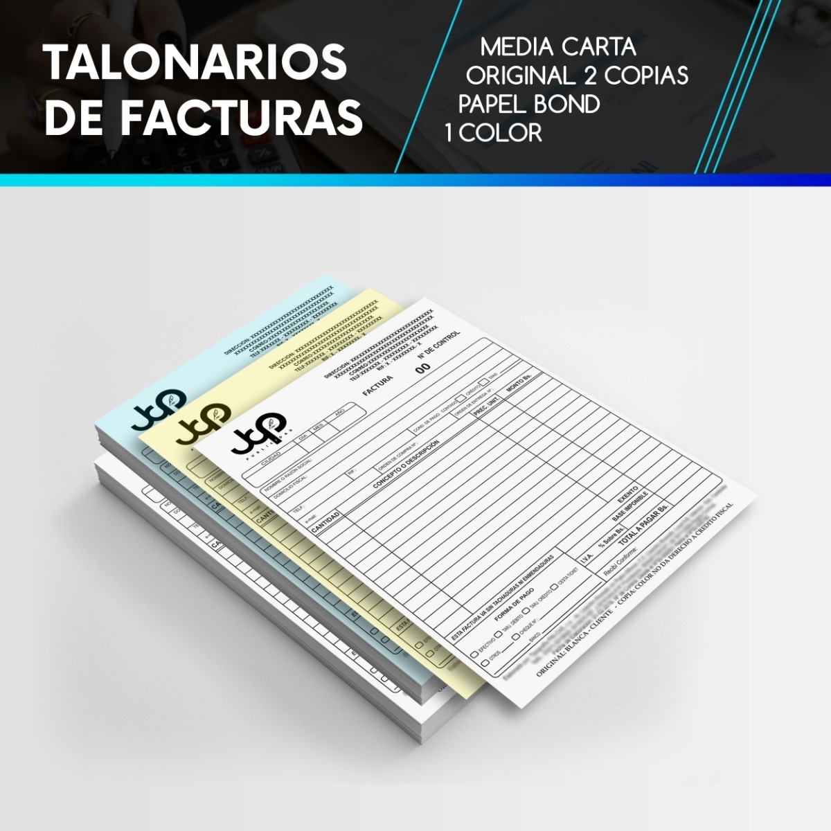 Talonarios De Facturas 12 Carta Original Y 2 Copias Bond Talonarios De Facturas 12 Carta Original Y 2 Copias Bond