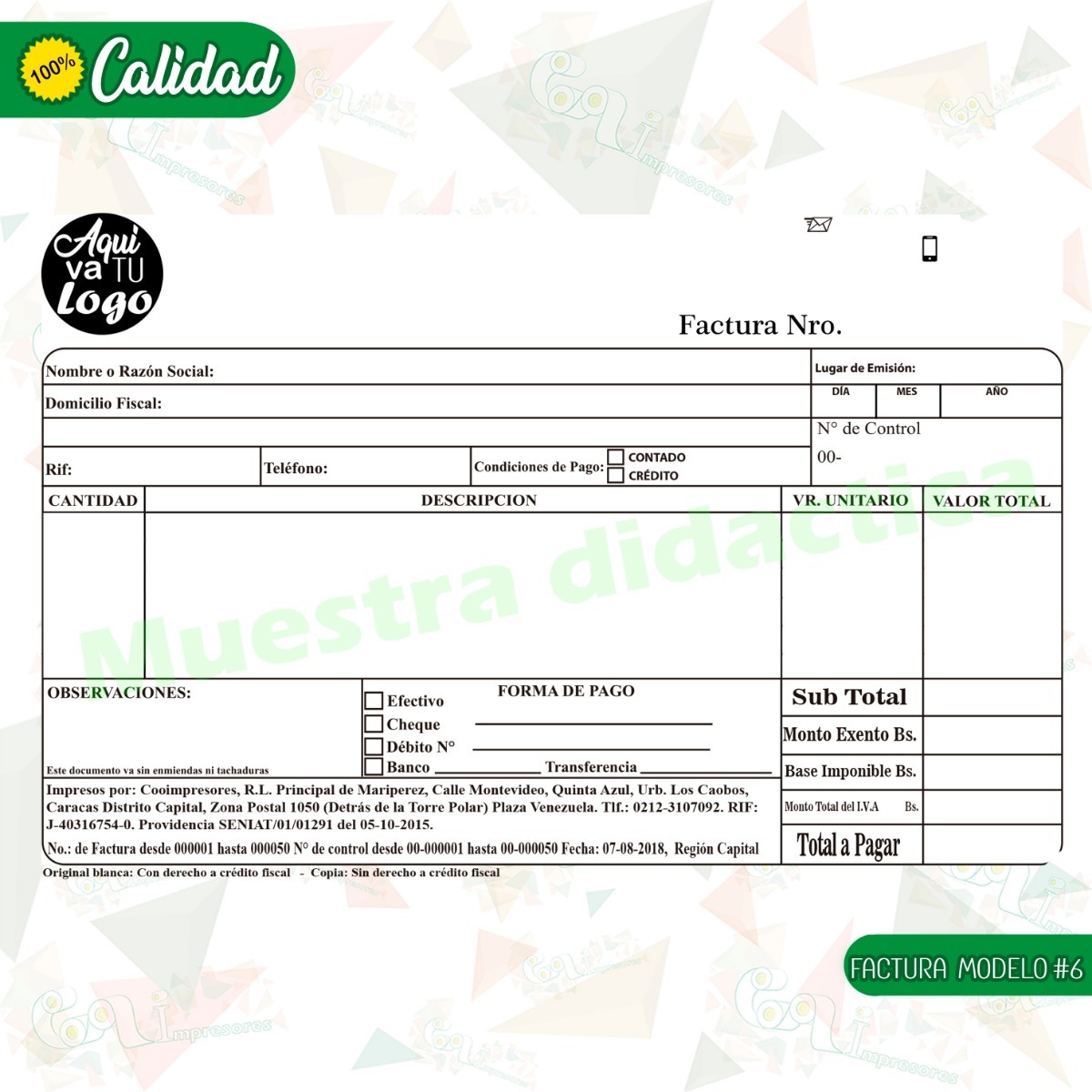 Talonarios Factureros En Bond Tamaño Media Carta Talonarios Factureros En Bond Tamaño Media Carta