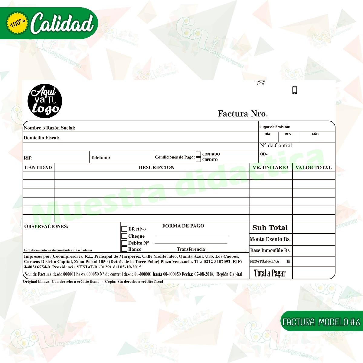 Talonarios Factureros En Bond Tamaño Media Carta Talonarios Factureros En Bond Tamaño Media Carta
