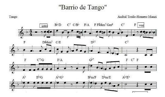 Resultado de imagen para partitura de tango