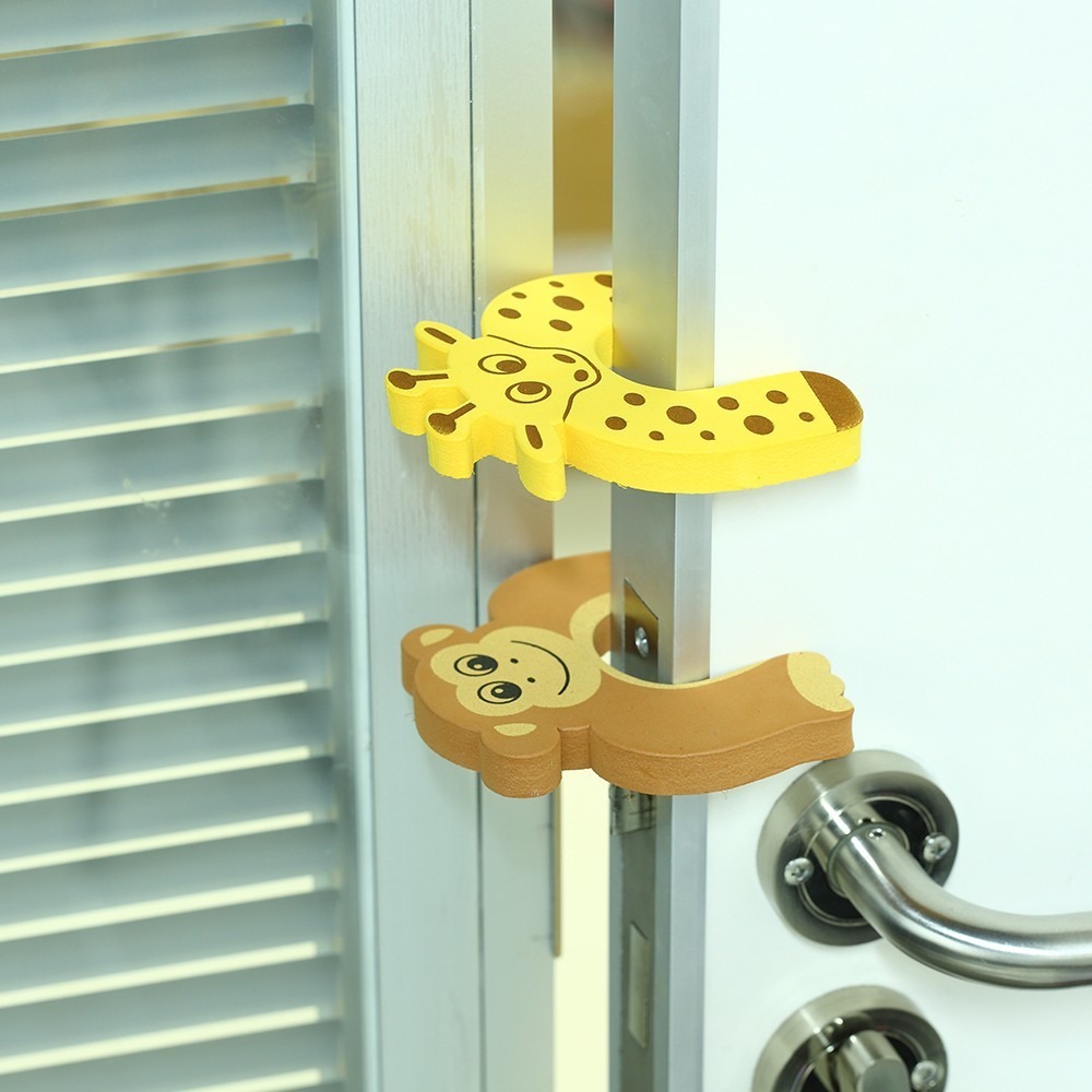 mxdmai 20 Piezas de Espuma Prevenci/ón de la Puerta de Seguridad Animales de Dibujos Animados Los ni/ños n Dedo Fijaci/ón de la Almohadilla de Espuma Parada de Puerta de protecci/ón