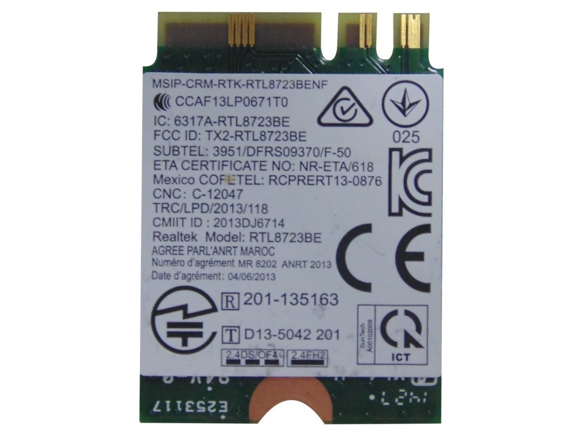 Realtek rtl8723be Realtek rtl8723be
