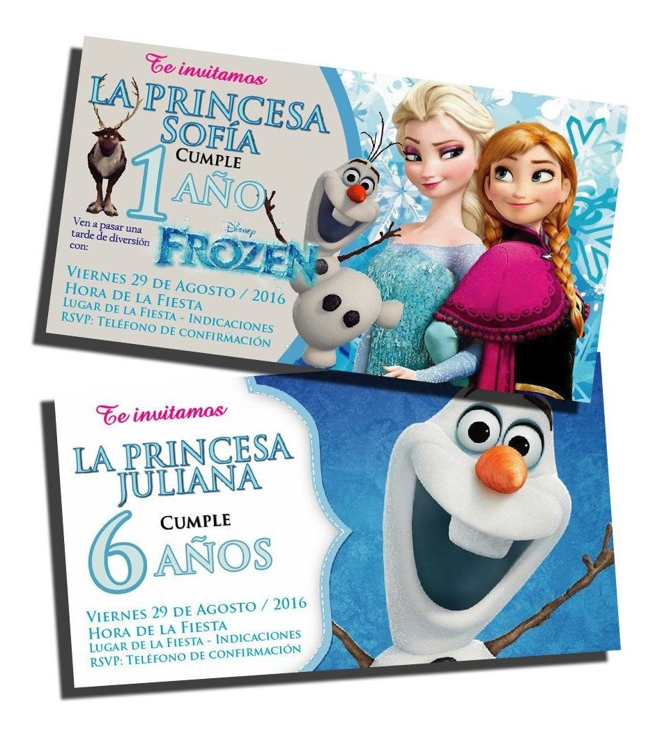 Invitacion Frozen Cumpleaños Invitacion Frozen Cumpleaños