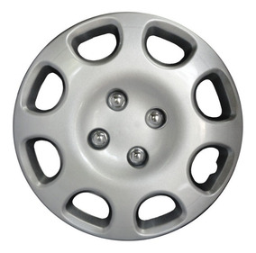 Tapacubos cubre para caber Citroen Berlingo Negro//Plateado 14/" rueda Adornos