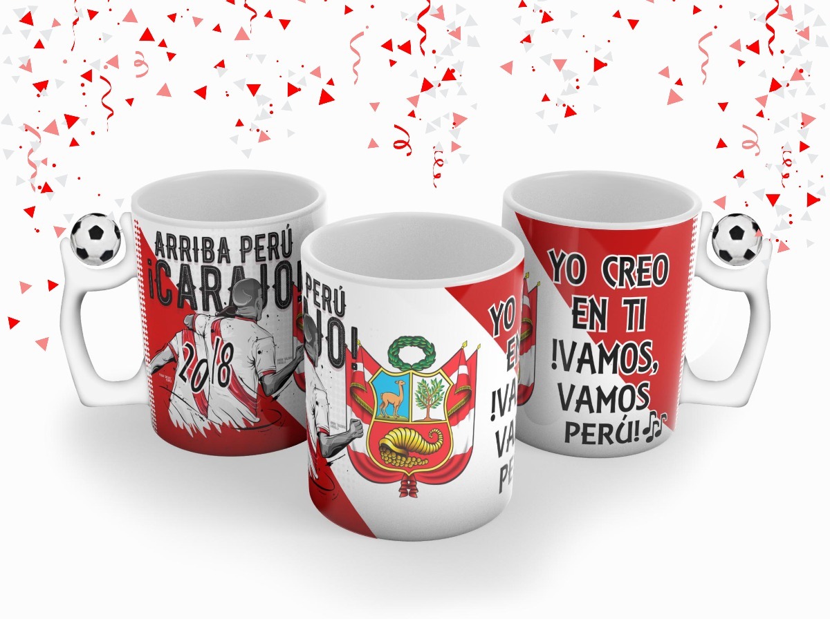 Taza Futbolera Perú - Rumbo Al Mundial Rusia 2018 - S/ 25,00 en Mercado