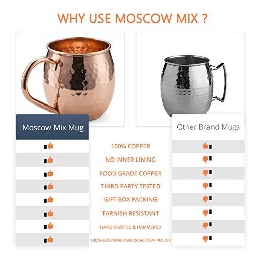 hechas a mano de la m/ás alta calidad y 4 pajitas de cobre Juego de 4 tazas de cobre con 4 pajitas y vaso de chupito seguras para alimentos Moscow Mule de cobre s/ólido caja atractiva