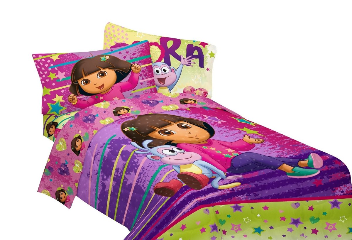 Dora The Explorer Bedding Sets Twin Designs Tb Sabana Dora The Explorer Brilliant Star Sheet Set Twin