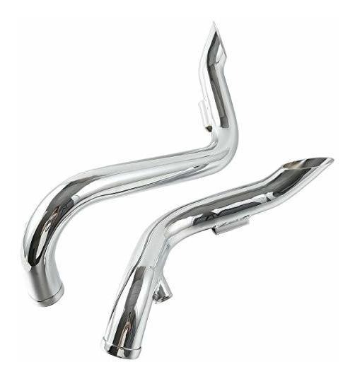 TCMT Chrome 1 3//4/" Drag Pipes Exhaust For Harley Touring Sportster Dyna Softail