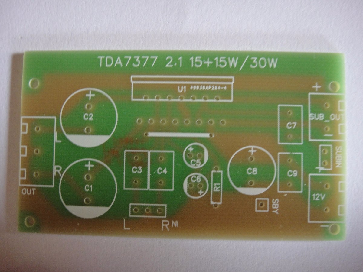 tda7377 pcb placa circuito impresso amplificador 30 15 15w r 16 placa de circuito