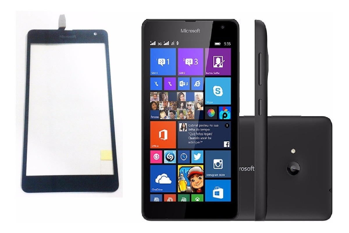 Tela Touch Screen Microsoft Nokia Lumia 535 Rm 1092 ...