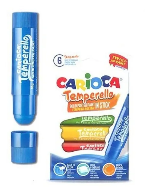 Rotuladores Temperas Temperello Carioca 6 unidades caja Twist and Paint en stick