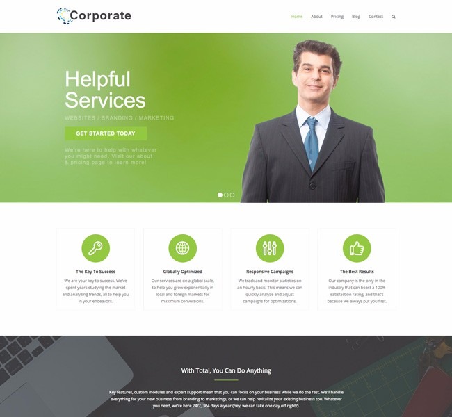 template tema corporate wordpress