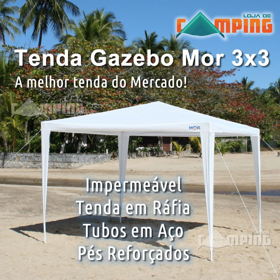 Tenda Gazebo Praia 3x3 Camping Barraca Mais Reforçada