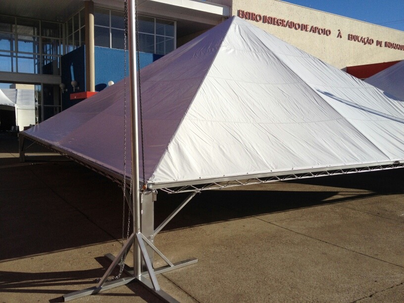 Tenda Piramidal Profissional 10x10 Branca Com Calha R
