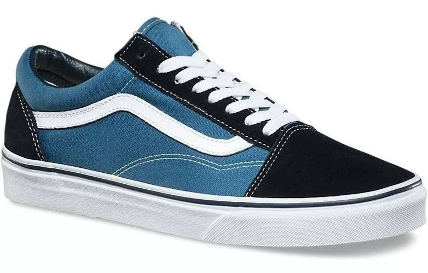 vans azul y negro