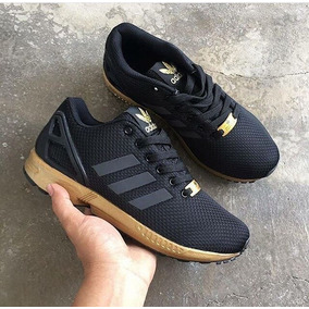 adidas zx flux preto e dourado feminino