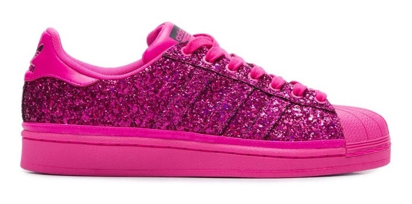 pink glitter adidas superstars