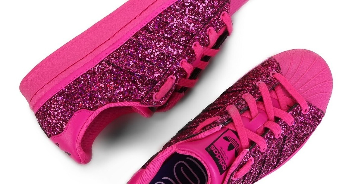 tenis adidas glitter rosa