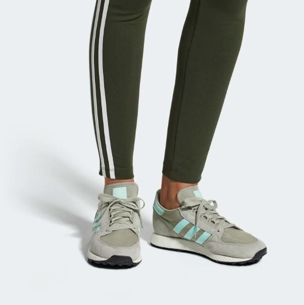 Tenis adidas Forest Grove Gris Menta Mujer Nuevos Originales Tenis adidas Forest Grove Gris Menta Mujer Nuevos Originales