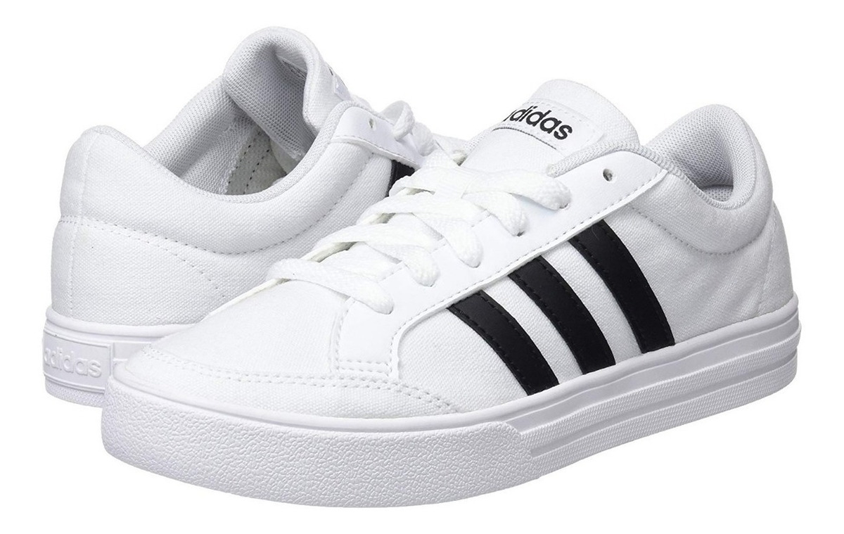 Tenis adidas Hombre Blanco Vs Set Casual Clásico Aw3889 Tenis adidas Hombre Blanco Vs Set Casual Clásico Aw3889