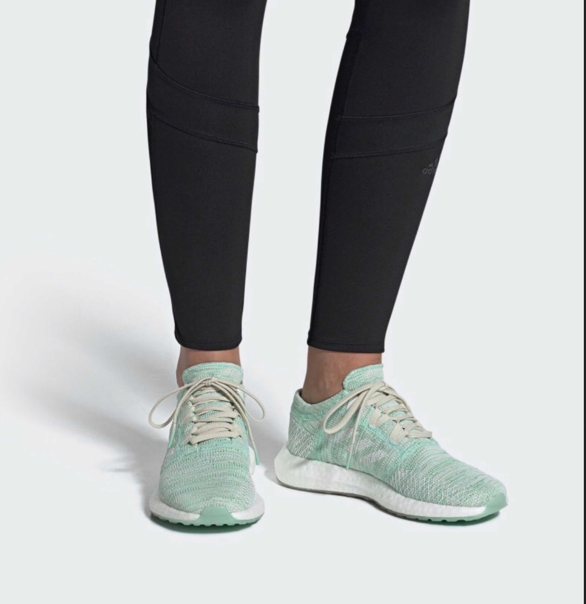 Tenis adidas Pureboost Go Mujer Running 25mx Azul/aqua Tenis adidas Pureboost Go Mujer Running 25mx Azul/aqua