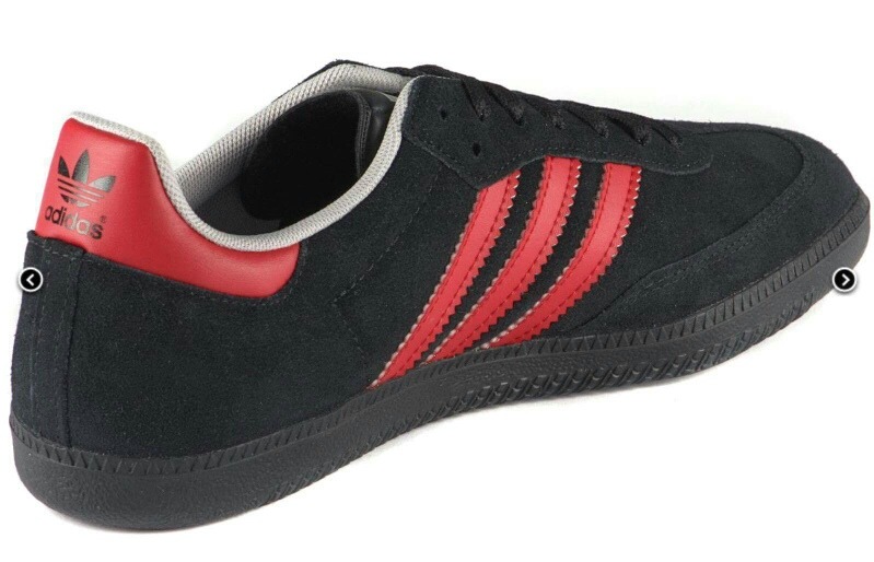 red adidas samba shoes