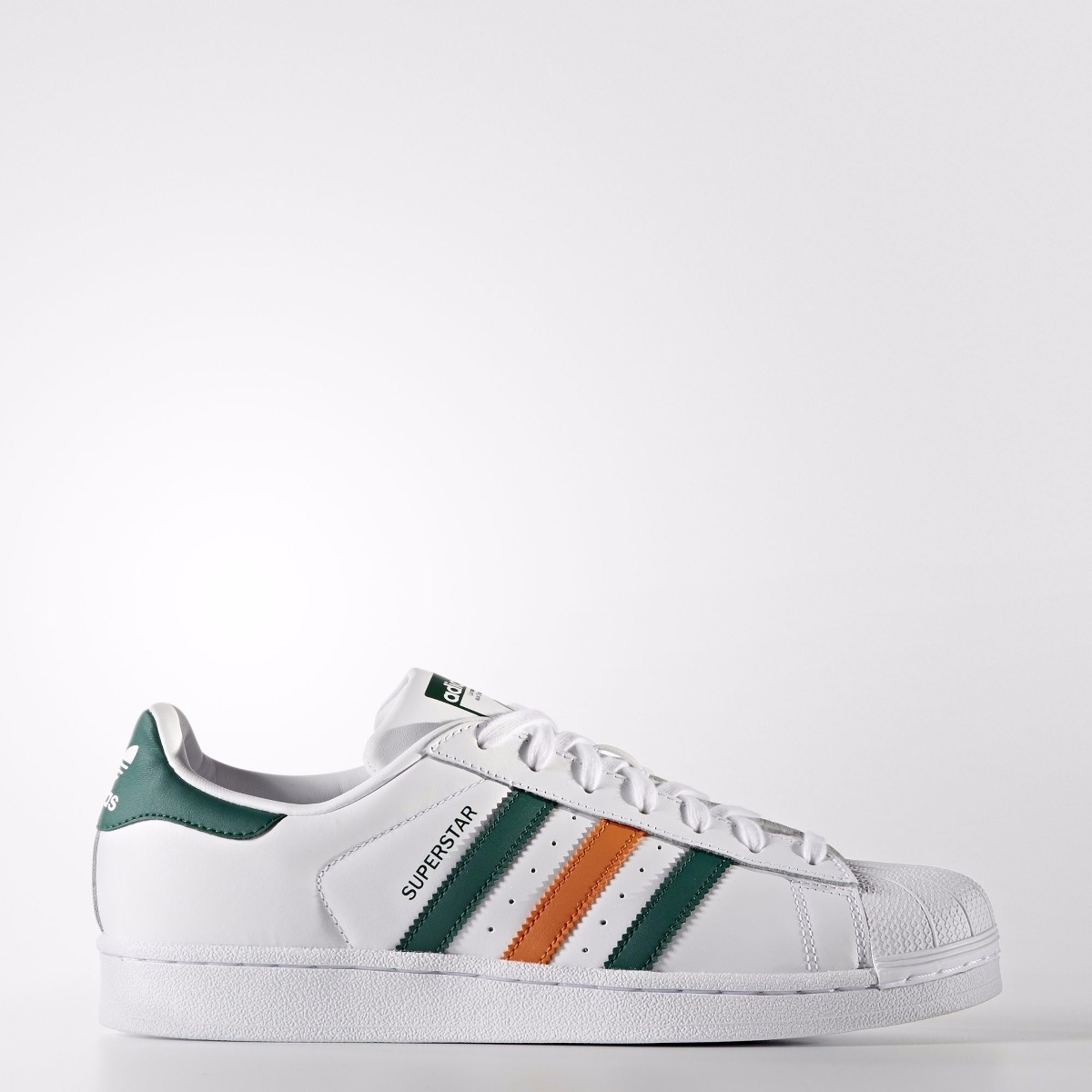 Tenis adidas Superstar Caballero Verde-naranja Tenis adidas Superstar Caballero Verde-naranja