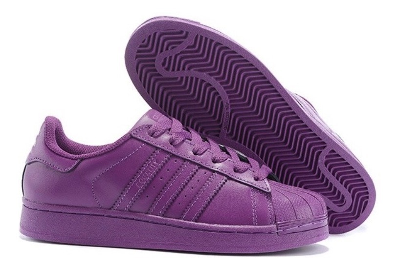 Tenis adidas Superstar Cool Color Morado - Envio Incluido - $ 1,590.00