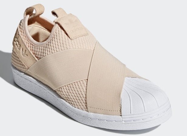 adidas superstar slip on beige