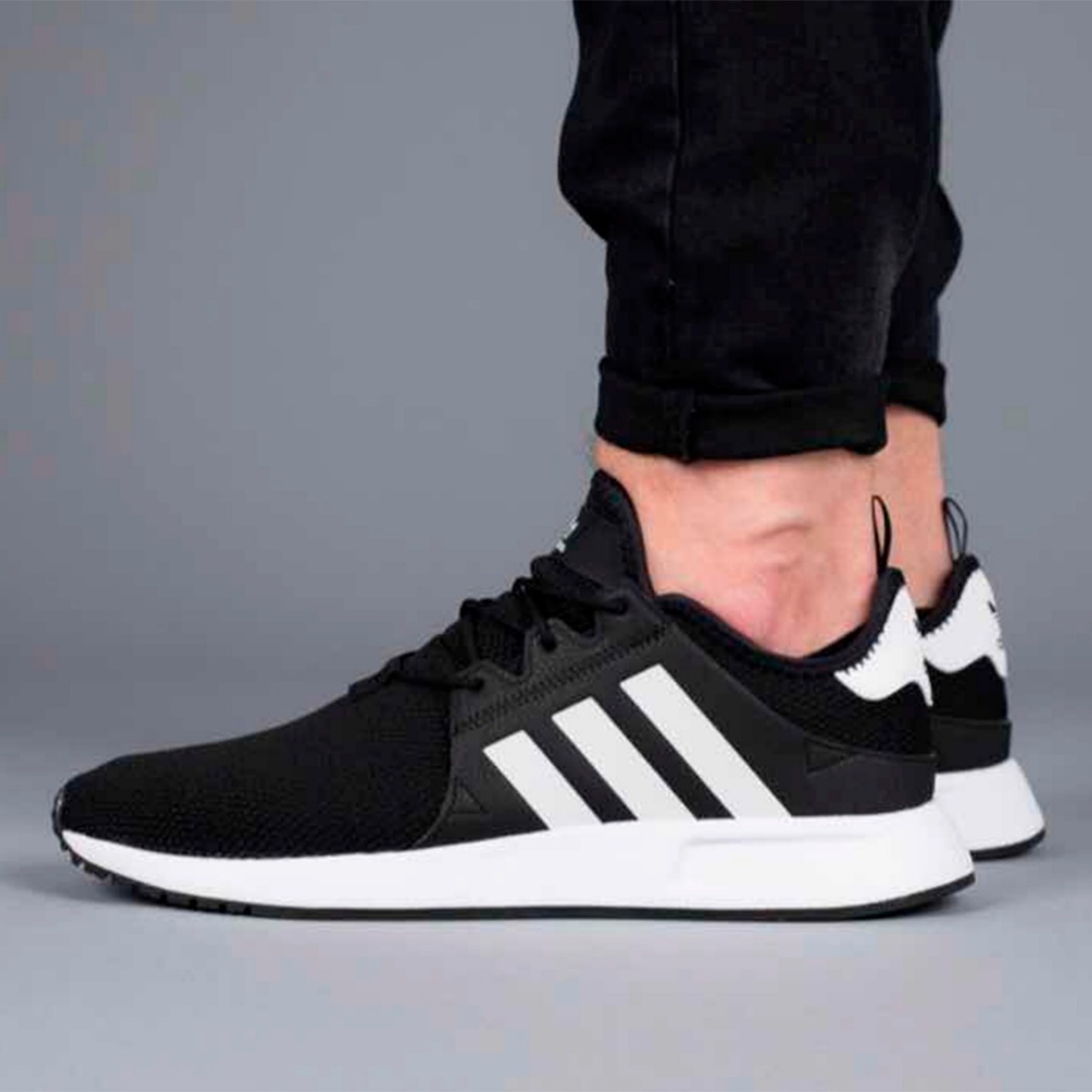 black and white adidas xplr