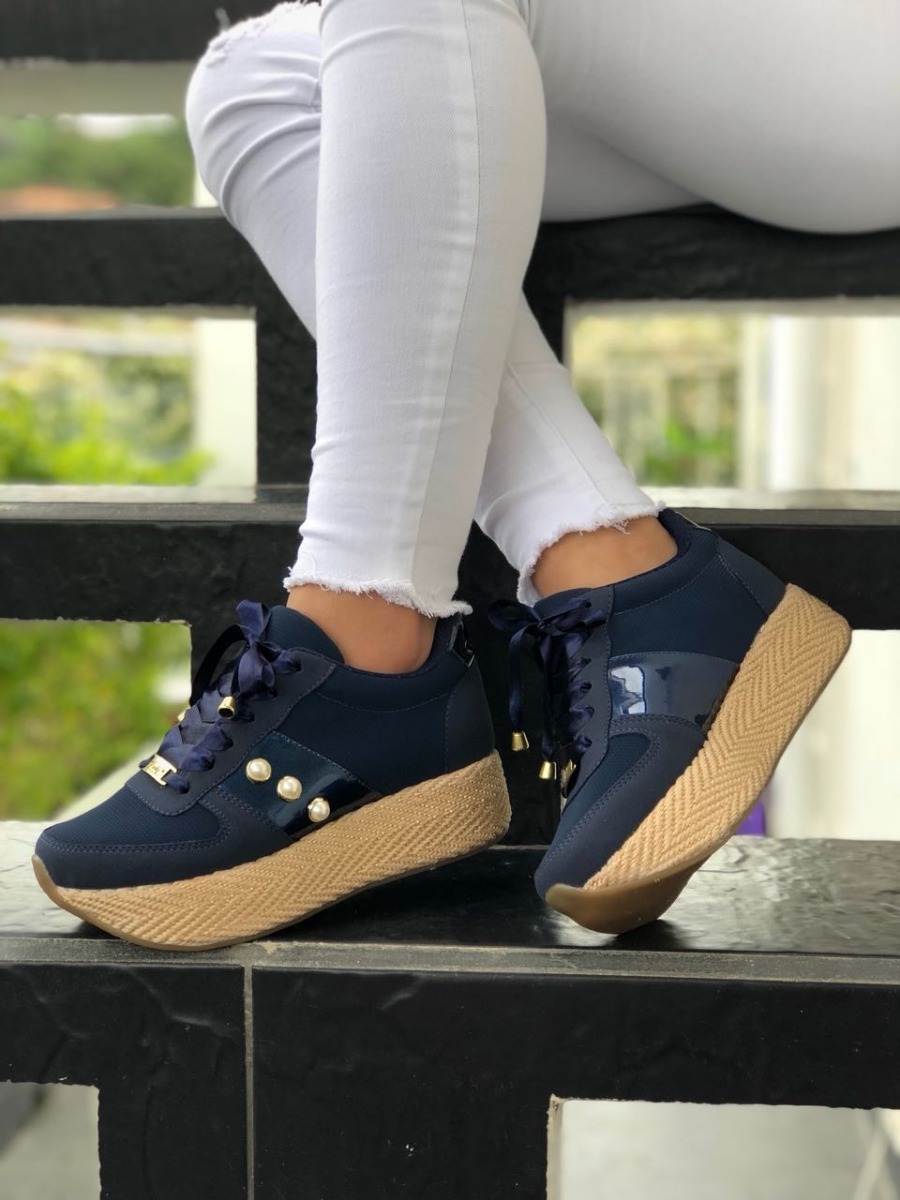 tenis azules para mujer