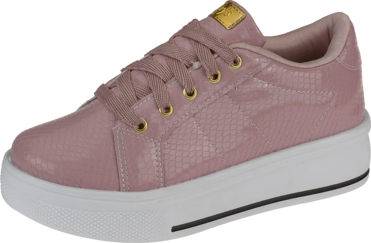 tenis plataforma rosa