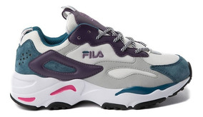 tenis fila mujer azules