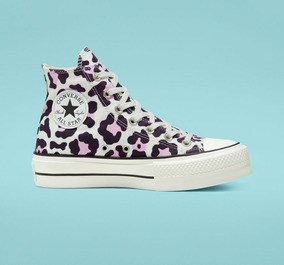 converse plataforma leopardo