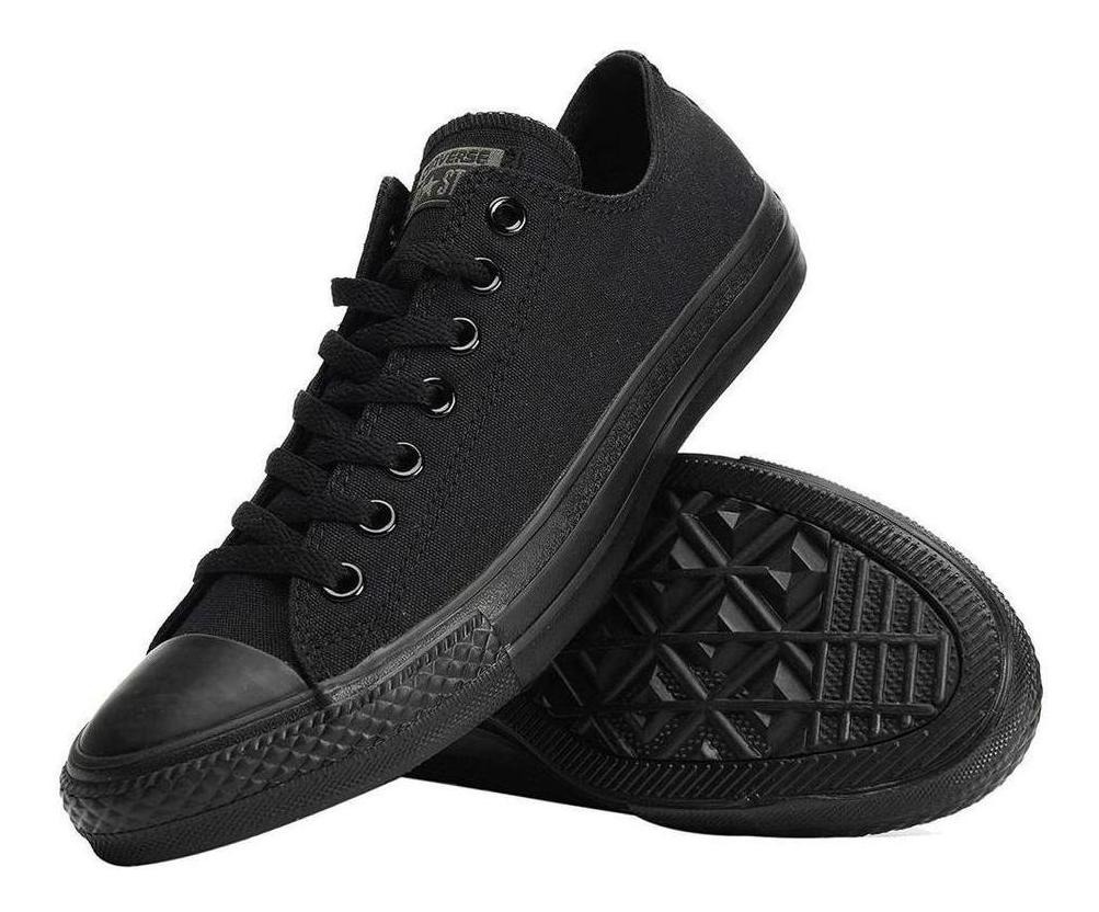 converse monocromo negro