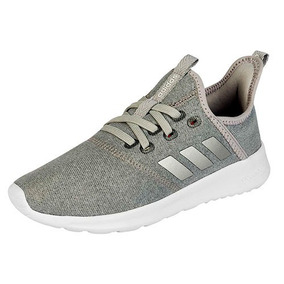 tenis adidas cloudfoam pure grises para mujer