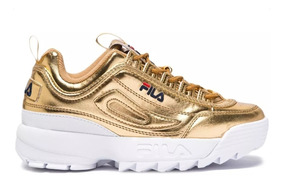 tenis fila mujer mostaza