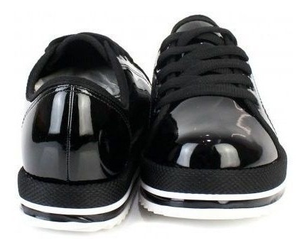 Tenis Feminino Beira Rio Flatform Preto Verniz 4196.303 - R$ 84,99 em Mercado Livre
