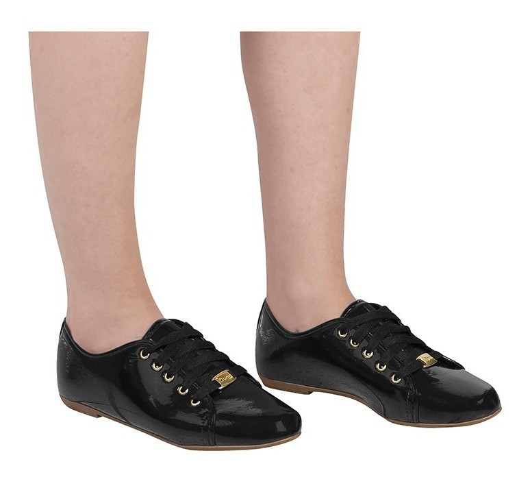 Tenis Feminino Casual Sapatenis Flat Rasteiro Envernizado - R$ 35,00 em Mercado Livre