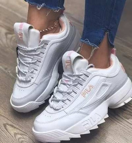 zapatos fila rosados
