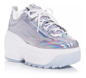 tenis fila blancos plataforma